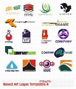 مجموعه لوگوهای هنریBoxed Art Logos Templates 04