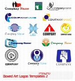مجموعه لوگوهای هنریBoxed Art Logos Templates 02