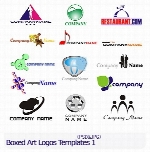 دانلودمجموعه لوگوهای هنریBoxed Art Logos Templates 01