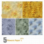 پترن های گل های کاغذیFlowers Paper 01