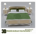 فایل های آماده سه بعدی، اتاق خواب رمانتیک شماره یک3D Model Bedroom Vox Romantic 01