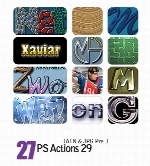 سری بیست و نه اکشن های تغییر حالت متن و تصاویرPS Actions 29