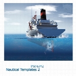 تصویر لایه باز کشتی، دریا، آبی رنگNautical Templates 02