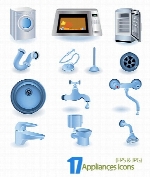آیکون های وکتور لوازم بهداشتی و آشپزخانهAppliances Icons