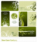 مجموعه کارت ویزیت تجاری جدید سبز رنگNew Geen Card