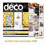 مجله طراحی دکوراسیون، داخلی و خارجیDe Fil En Deco Novembre 2009