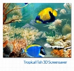 اسکرین سیوری از دنیای مجازی زیر آب با Tropical Fish 3D Screensaver 1.1 Build 6.9