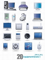 آیکون های تجهیزات الکتریکی، لوازم صوتی و تصویریEquipment Icons