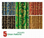 پترن های تزیینی طلاییCirtain Patterns