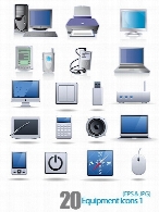 آیکون های تجهیزات الکتریکی، لوازم صوتی و تصویری01 Equipment Icons