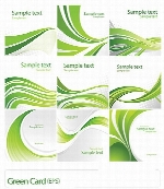 مجموعه کارت ویزیت های وکتور تجاری سبز رنگGreen Card