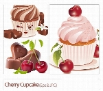 وکتور بستنیCherry Cupcake
