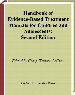 Handbook of evidence-based child and adolescent treatment manuals