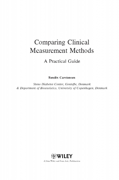 Comparing clinical measurement methods : a practical guide