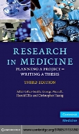 Research in medicine : planning a project, writing a thesis