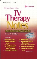 IV therapy notes nurse's pharmacology pocket guide