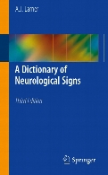 A dictionary of neurological signs