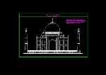 نقشه مسجد تاج محل هند برای اتوکدPlans for cultural and religious sites