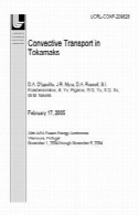 حمل و نقل همرفتی در TokamaksConvective Transport in Tokamaks