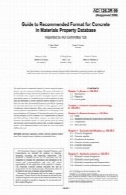 انجمن پژوهشگران 126.3R-99: راهنمای قالب توصیه می شود برای بتن در بانک اطلاعات املاک مواد (Reapproved 2008)ACI 126.3R-99: Guide to Recommended Format for Concrete in Materials Property Database (Reapproved 2008)