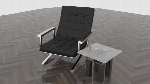 Chair And Table (Highpoly)