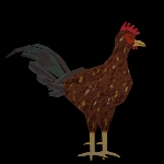 2D Low Poly Rooster
