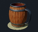 Wooden Barrel Drinking Mug