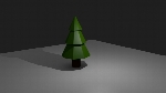 Low-Poly Cartoon Pine (Christmas) Tree
