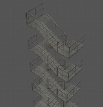 Emergency Stairs (Low Poly)