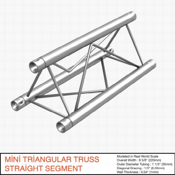 Mini Triangular Truss Straight Segment 111