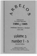 Arbelos دوره 3 (1984-1985)Arbelos Volume 3 (1984-1985)