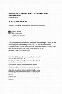 راه حل دستی به هیدرولیک در مهندسی عمران و محیط زیست ( نسخه 4 )Solution Manual to Hydraulics in Civil and Environmental Engineering (4th edition)