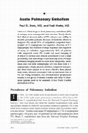 تشخیص آمبولی ریوی حاد - مشکلات موجود در قلب و عروق Vol.35 جولای 2010 شماره 7، p307Acute Pulmonary Embolism - Current Problems in Cardiology-Vol.35, July 2010 No. 7, p307