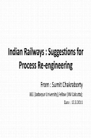راه آهن هند: پیشنهادات برای فرایند مهندسی مجددIndian Railways : Suggestions for Process Re-engineering