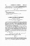 نظریه ماده و برقA Theory of Matter and Electricity